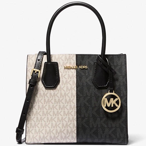 Michael Kors Mercer Medium Two-Tone Logo Crossbody Bag ❤️NEW❤️ - Picture 1 of 3